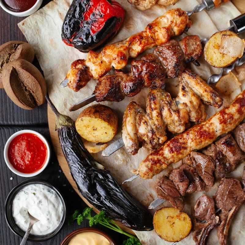 Mixed Diced Lamb with Plantain Garnish